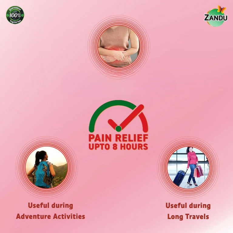 Zandu Feminine Pain Relief Patch - Distacart