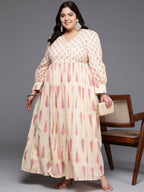 Ahalyaa Women's Traditional wear Ethnic Dress - Tan - Distacart