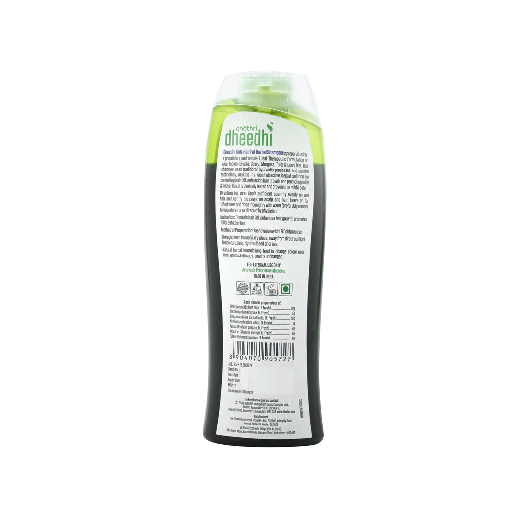 Dhathri Anti-Hairfall Herbal Shampoo - Reduces Hair Fall and Enhance Hair Growth - Distacart