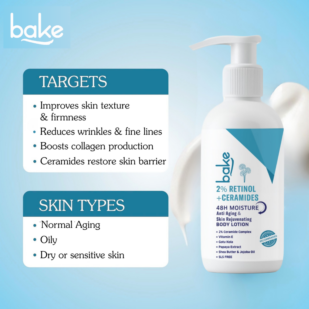 Bake 2% Retinol + Ceramides Body Lotion - Distacart