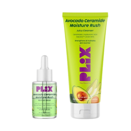 PLIX The Plant Fix Barrier Repair Regime Combo with Avocado Serum & Cleanser