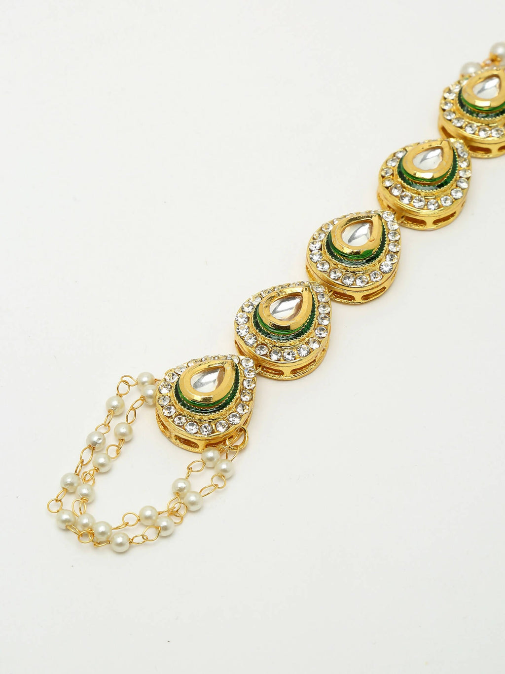 Kundan Hand Harness Set Of 2 - Ruby Raang - Distacart
