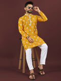 Anaita Yellow Embroidered Silk Straight Kurta