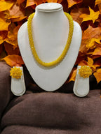Inhanns Noor-E-Jalwa – Handmade Crystal Bead Necklace / Necklace With Earrings -Adjustable - Yellow