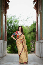 Amodini Designer Studio Women's Multicolor Bandhej Long Sleeves Readymade Sabyasachi Blouse