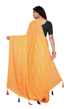 Vamika Orange Georgette Seqence Saree (Riva Orange)