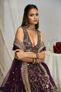 Purple Georgette Sequence Embroidery Work Lehenga Choli - Jihu Culture