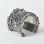 Mominos Fashion Joharkamal Oxidised Silver-Plated Ghungroo Handcraft Bracelet - Design 025 - Distacart