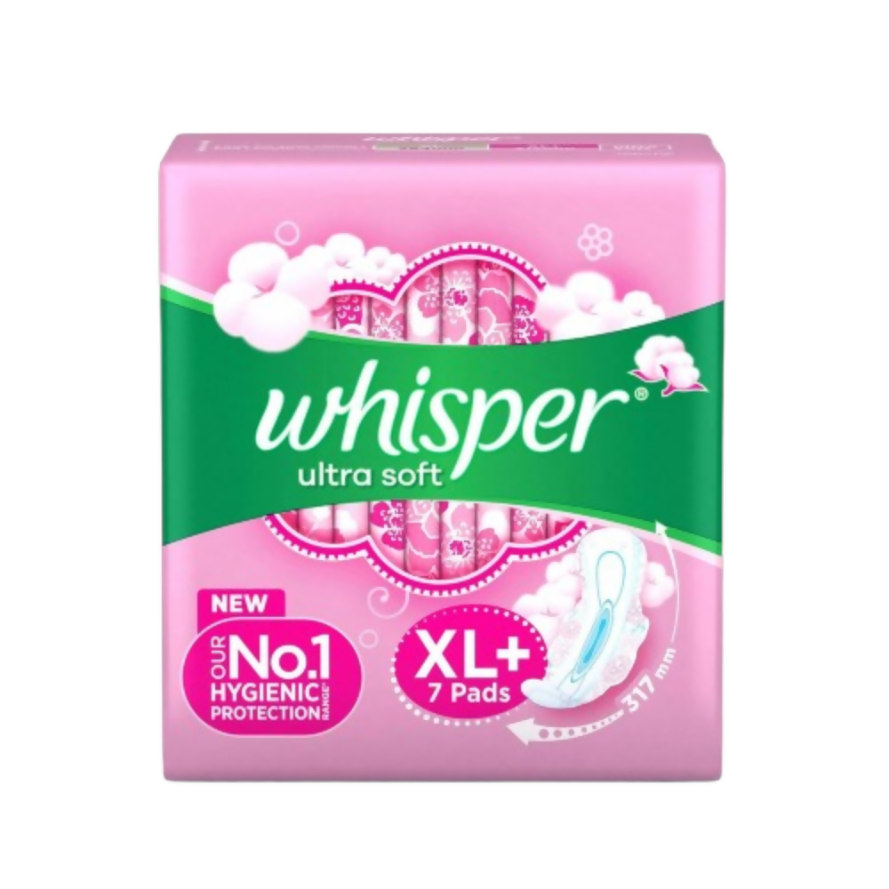 Whisper Ultra Soft Sanitary Pads for Women, XL+ - Distacart