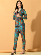 Myshka Women's Multi Printed Ombre Jacket