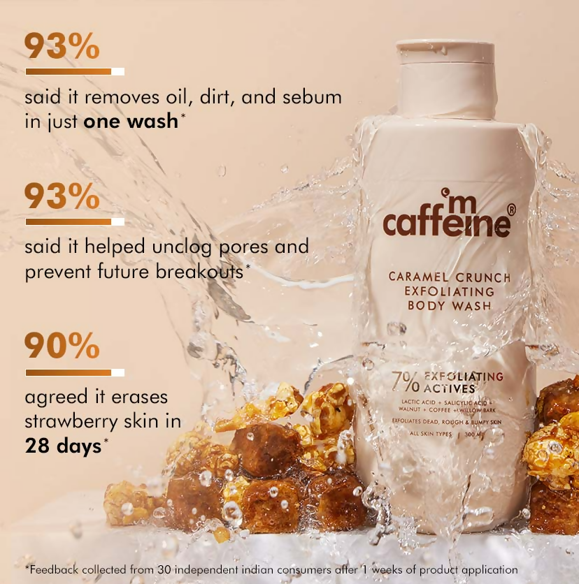 mCaffeine Caramel Crunch Exfoliating Body Wash