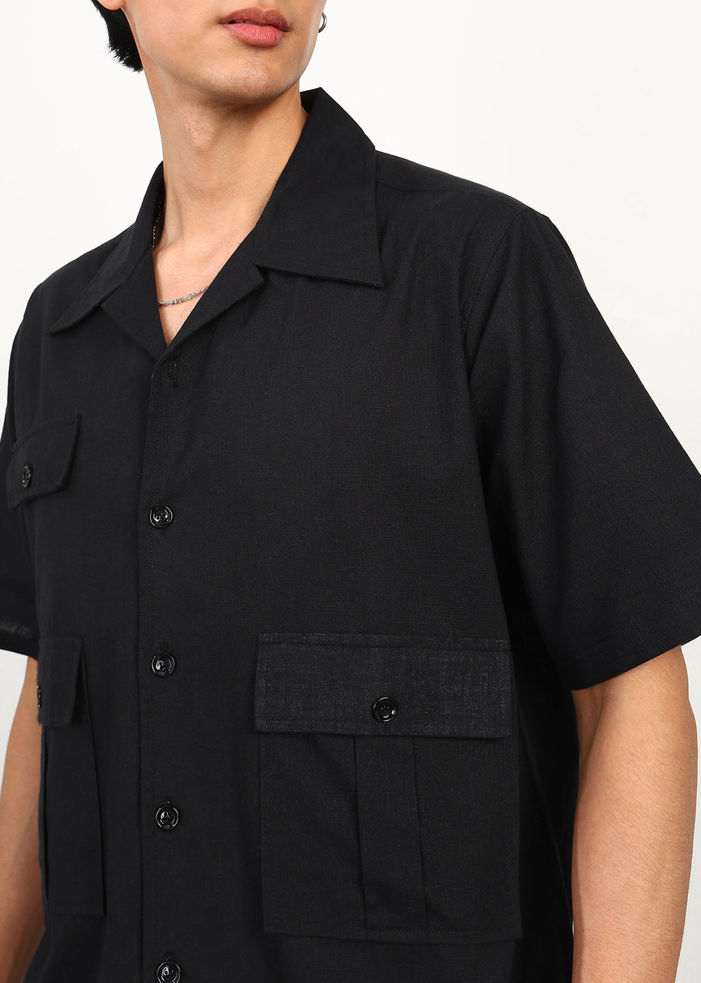 Fabmade 3 Pocket Black Shirt