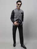 Even Apparels Men's Grey Pure Wool Nehru Jacket