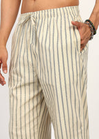 Fabmade Sandline Stripe Linen Trousers