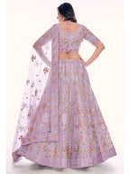 Myra Lilac Soft Net Embroidered Designer Lehenga Choli