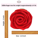 confect edible rose topper edible rose for cake decorations red edible rose pack of 12