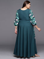 Ahalyaa Plus Size Round neck Maxi Ethnic Dress - Distacart