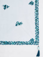 House of Panchhi Turquoise Blue Net Sequins, Mirror And Thread Embroidery Lehenga Choli & Dupatta