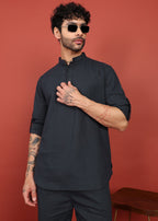 Fabmade Onyx Noir Short Kurta Co-Ord Set