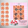 sugar roses for cake cupcake decoration peach 120 gms