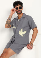 Fabmade Slate Dove Linen Co-Ord Set