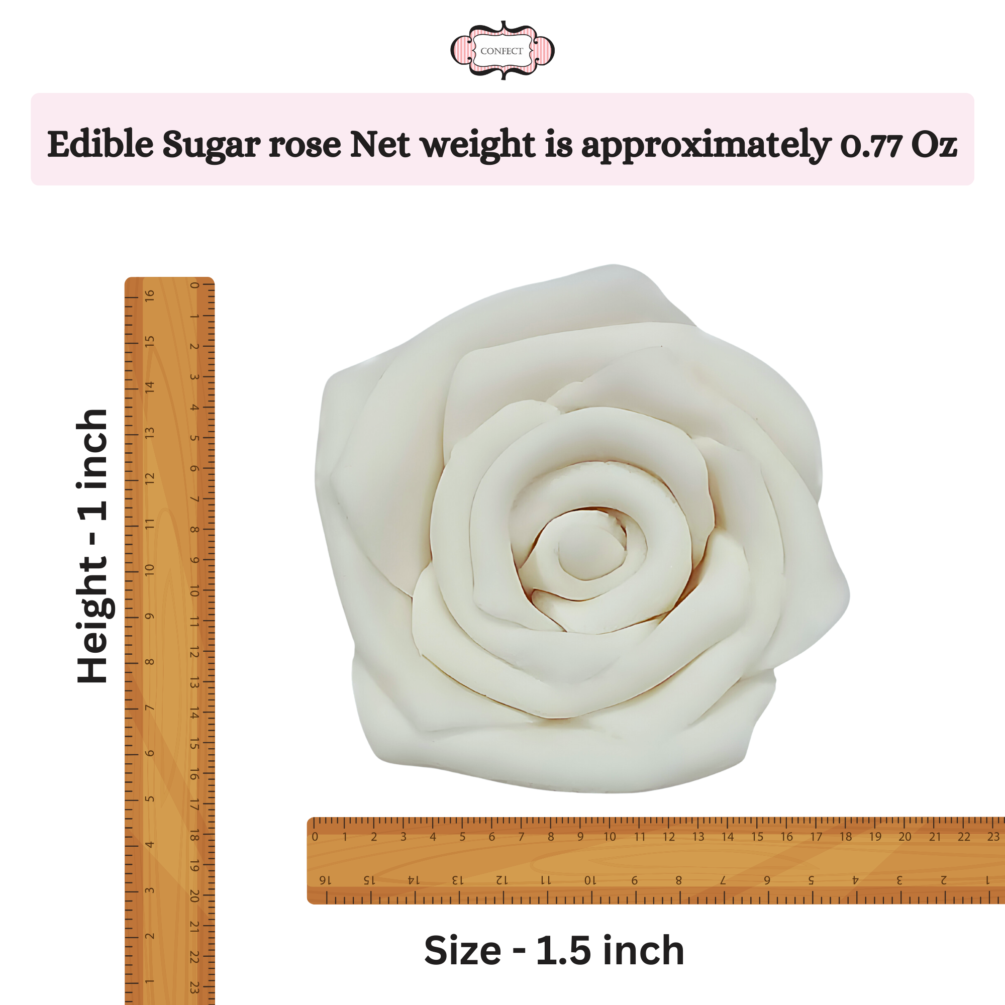 confect edible rose topper edible rose for cake decorations venison white princess roses pack of 12