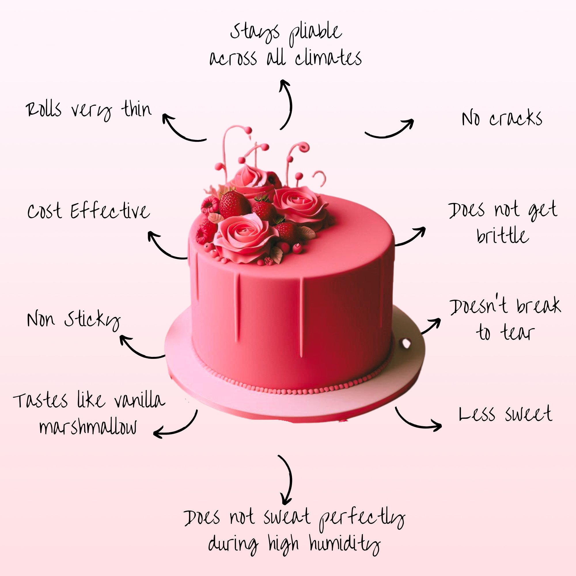 confect melon pink sugarpaste br b 1 kg b