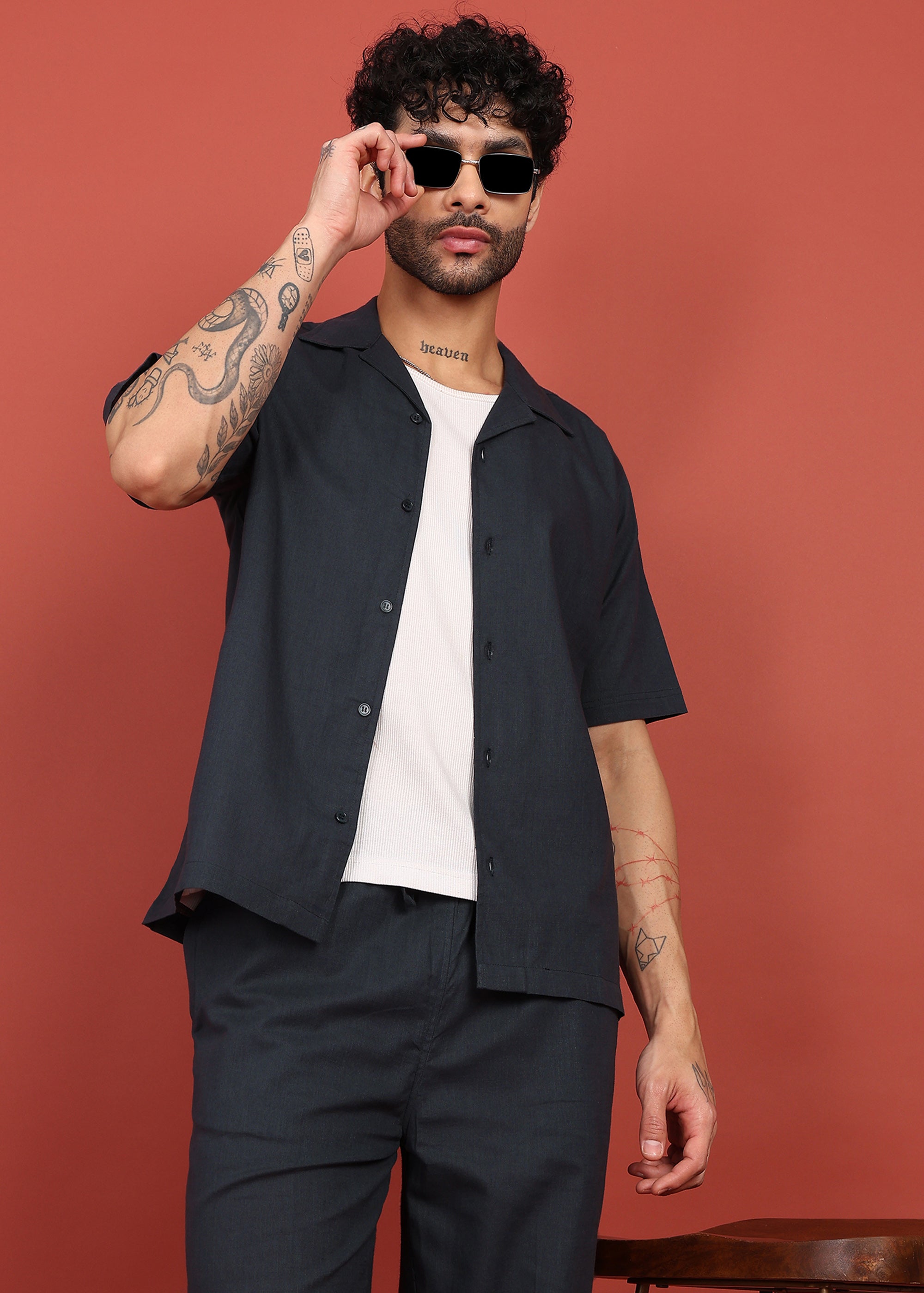 Fabmade Midnight Ease Shirt & Trouser Co-Ord Set