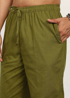 Fabmade Olive Linen Trousers