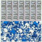 confect boys baby shower sprinkles gender reveal sprinkles baby blue sprinkles for cake cupcake decorating pack of 5 baby shower 35
