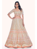 Myra White Soft Net Embroidered Designer Lehenga Choli