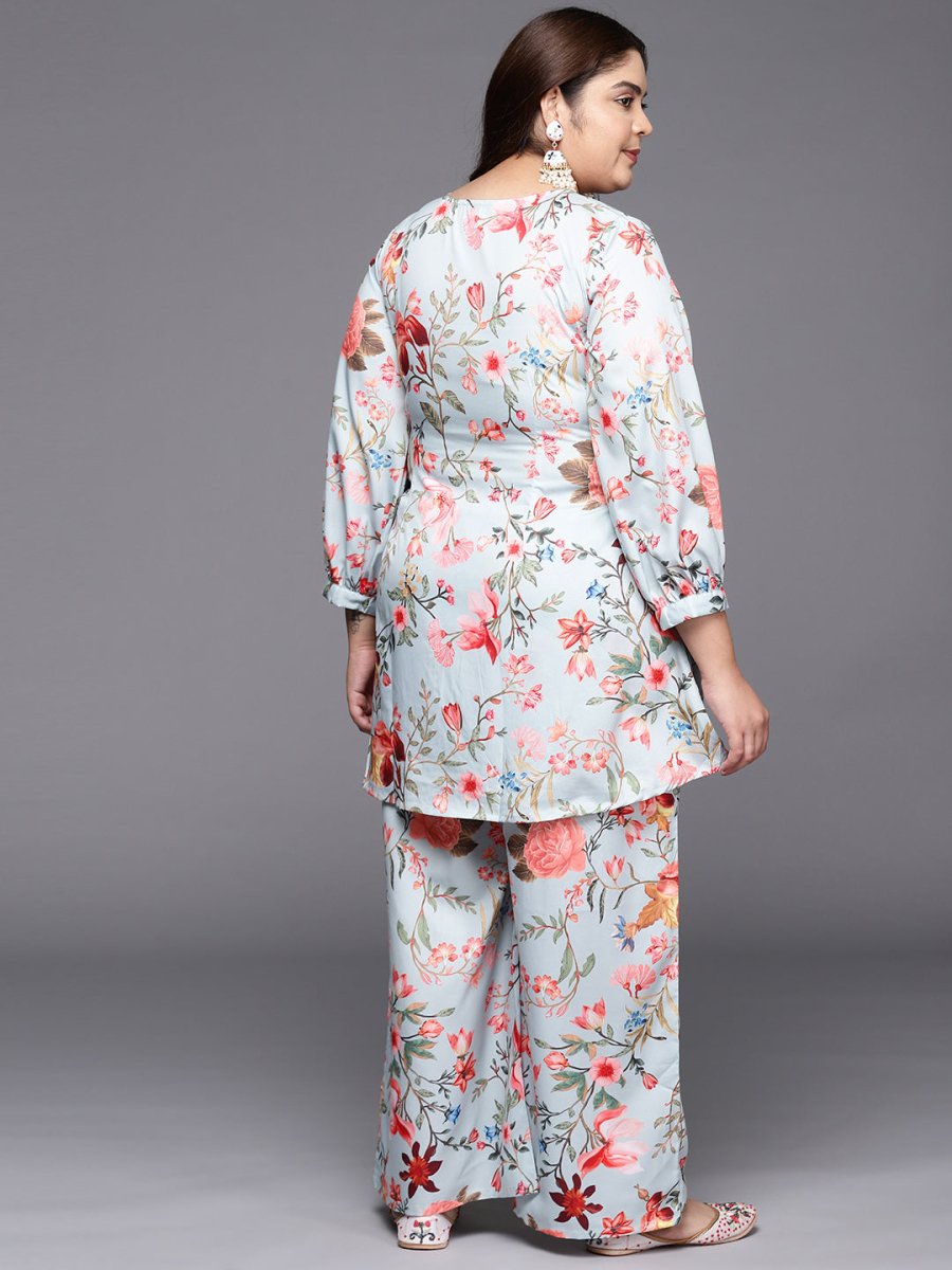 Ahalyaa Women Plus Size Printed Tunic with Palazzos - Distacart