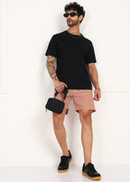 Fabmade Men’S Peach Linen Shorts