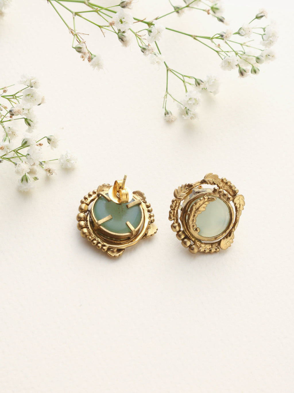 trueBrowns Brass Circular Stud Earrings - Distacart