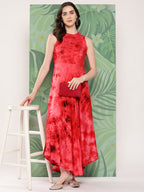 InWeave Women's Red Tie And Die Dress - Distacart
