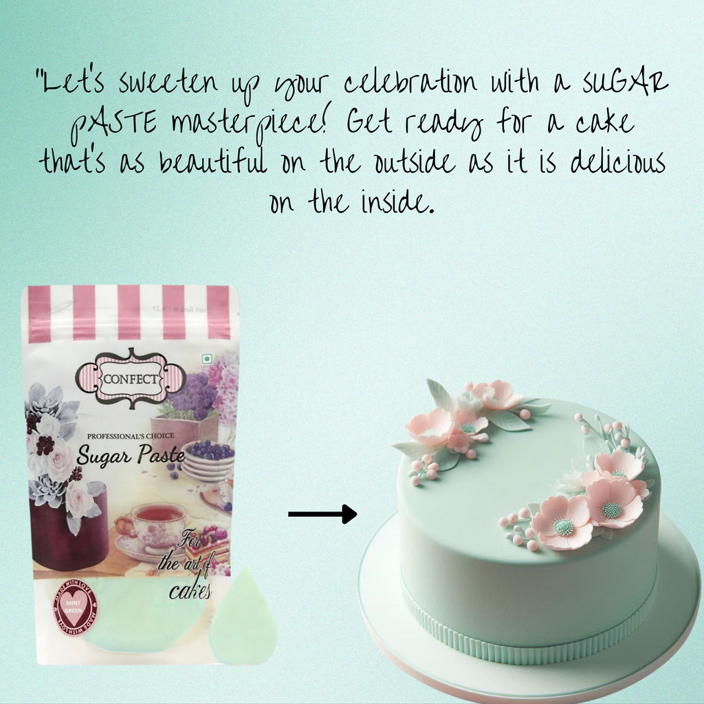 mint green fondant edible sugarpaste 1kg