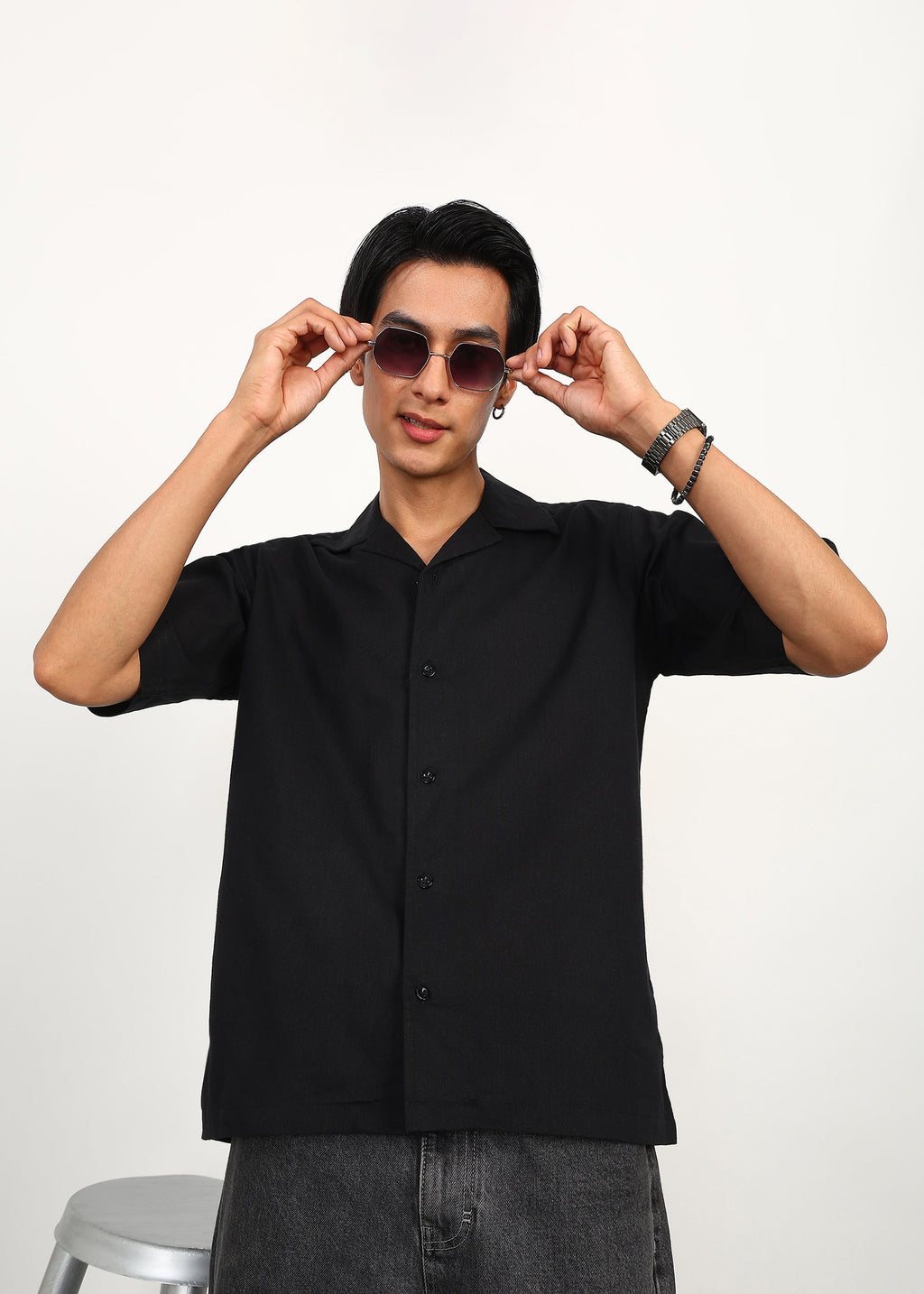 Fabmade Noir Linen Shirt