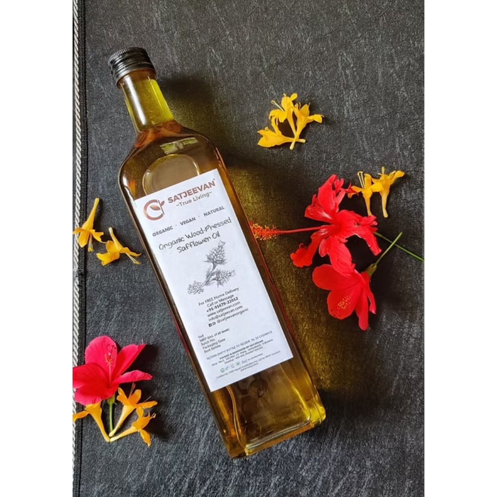 Satjeevan Organic Wood-Pressed Safflower Oil