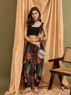 InWeave Black Multi Ethnic Harem Pant