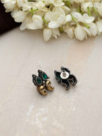 trueBrowns Silver Gold Tone Stud Earrings - Distacart