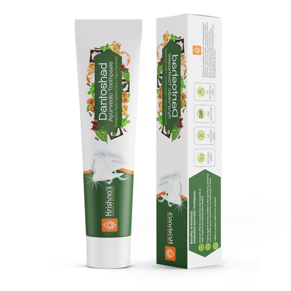 Krishna'S Herbal & Ayurveda Dantoshad Ayurvedic Toothpaste - Distacart