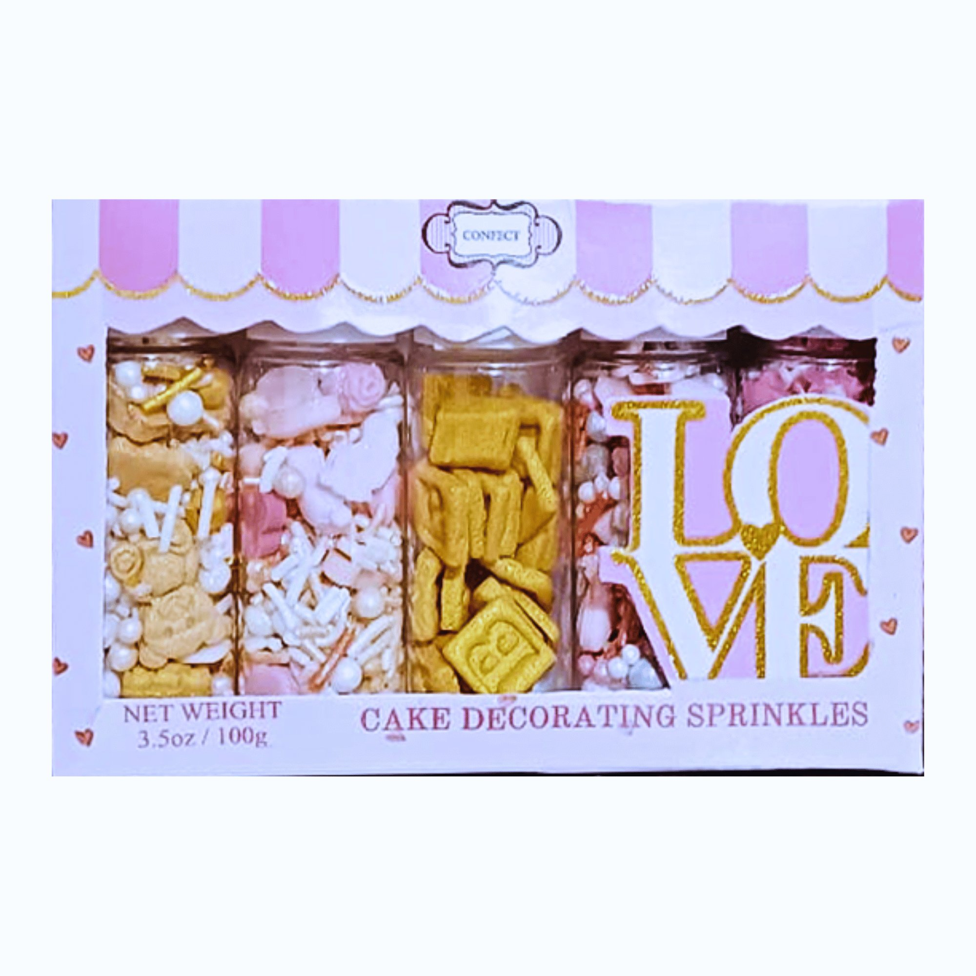 confect girls baby shower sprinkles edible sprinkles mix silver gold blush pink sprinkles pack of 5 baby shower 21