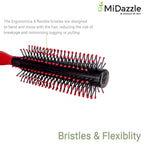 MiDazzle Hair Brush (Red) MIHB0033 - Distacart