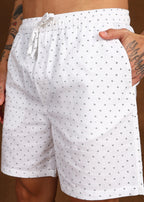 Fabmade Micro Print Casual Shorts