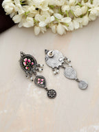 trueBrowns Silver Tone Handpainted Dangle Earrings - Distacart