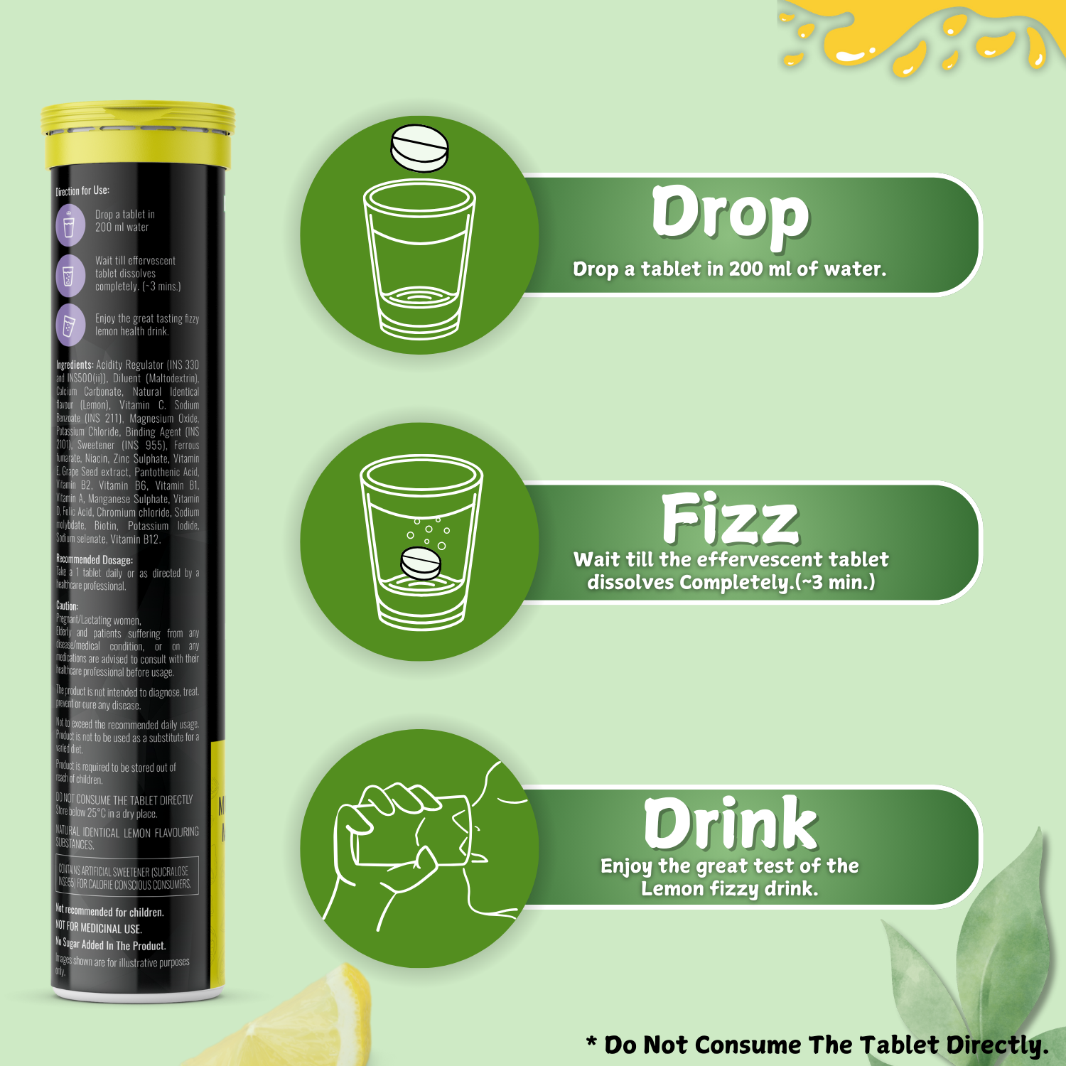 BOOSTIQ Multivitamin Effervescent Tablets - Lemon Flavour