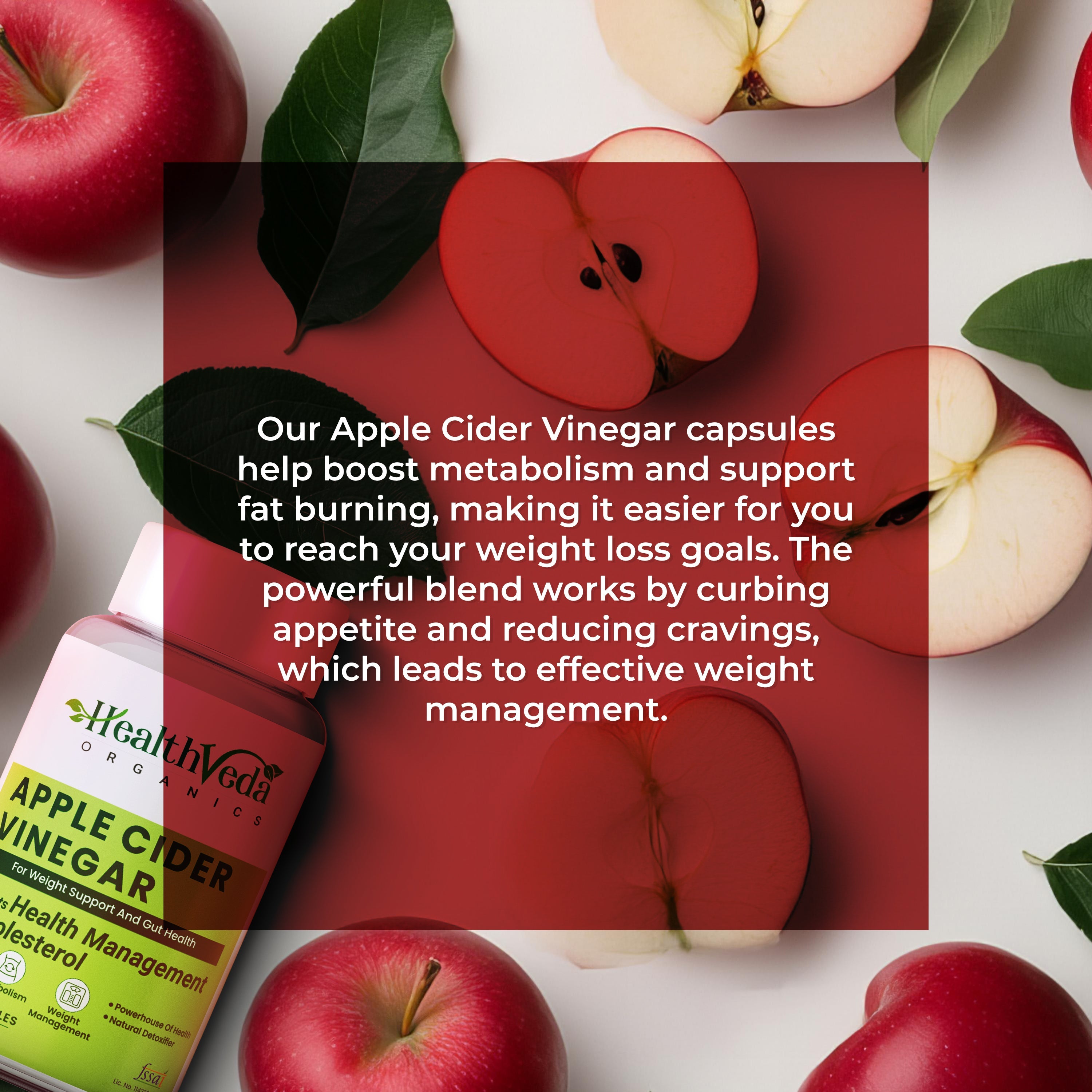 Health Veda Organics Apple Cider Vinegar Supplements Capsules - Distacart