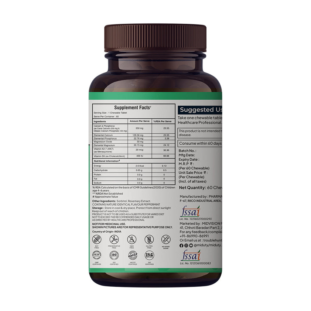 Miduty by Palak Notes Kids Calcium Chewables