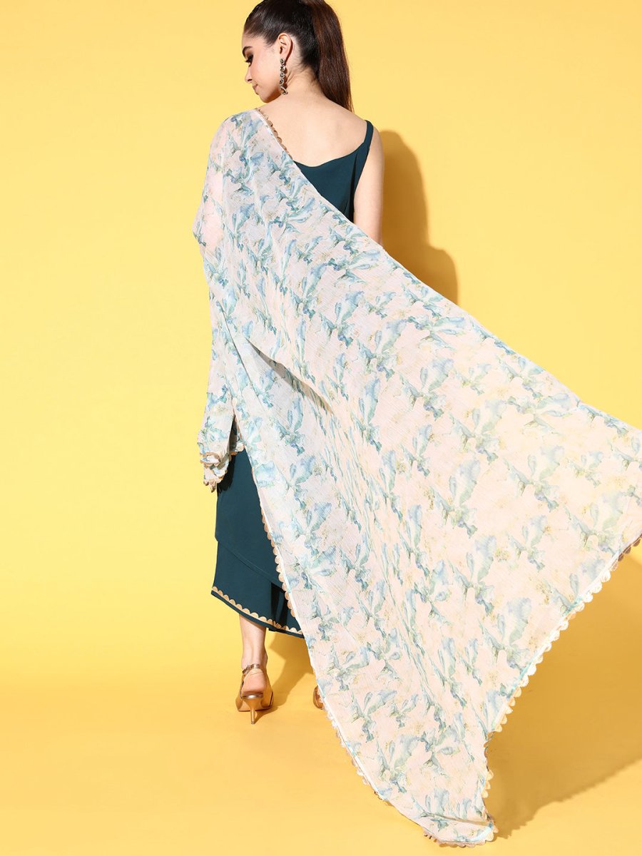 Ahalyaa Women Gotta Patti Kurta with Palazzos & With Dupatta