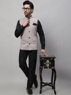 Even Apparels Men's Cream Pure Wool Nehru Jacket